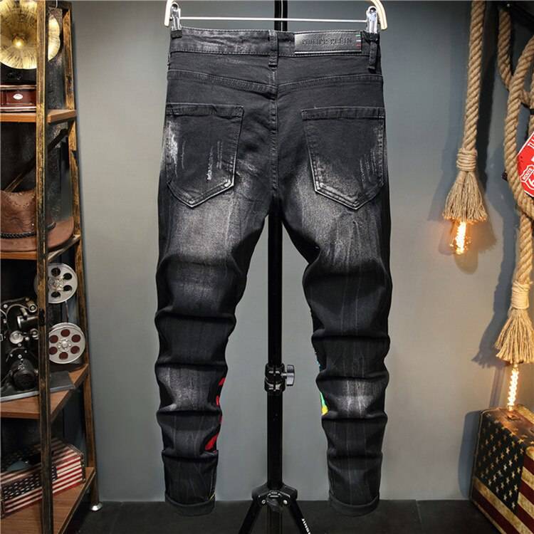 New 2021 Street Fashion Graffiti Jeans OUT0799 - Outfit Garage