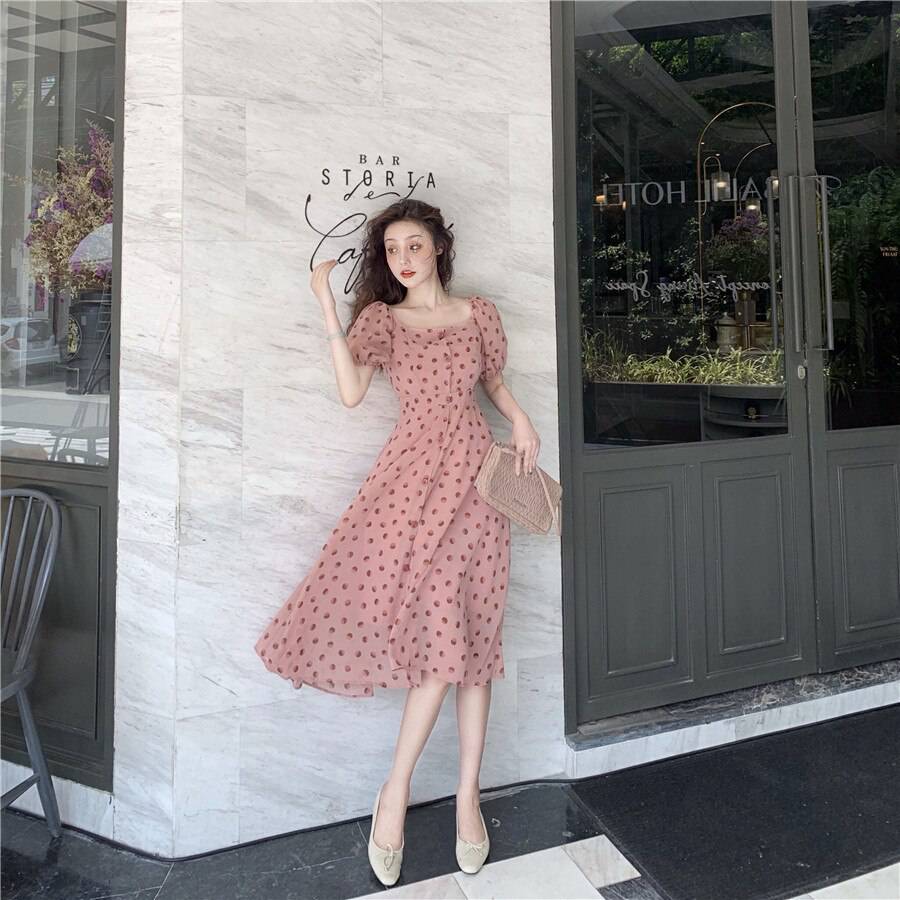 2021 Summer Vintage Maxi Dress Mesh OUT0804 2021 Summer Vintage Maxi Dress Mesh OUT0804
