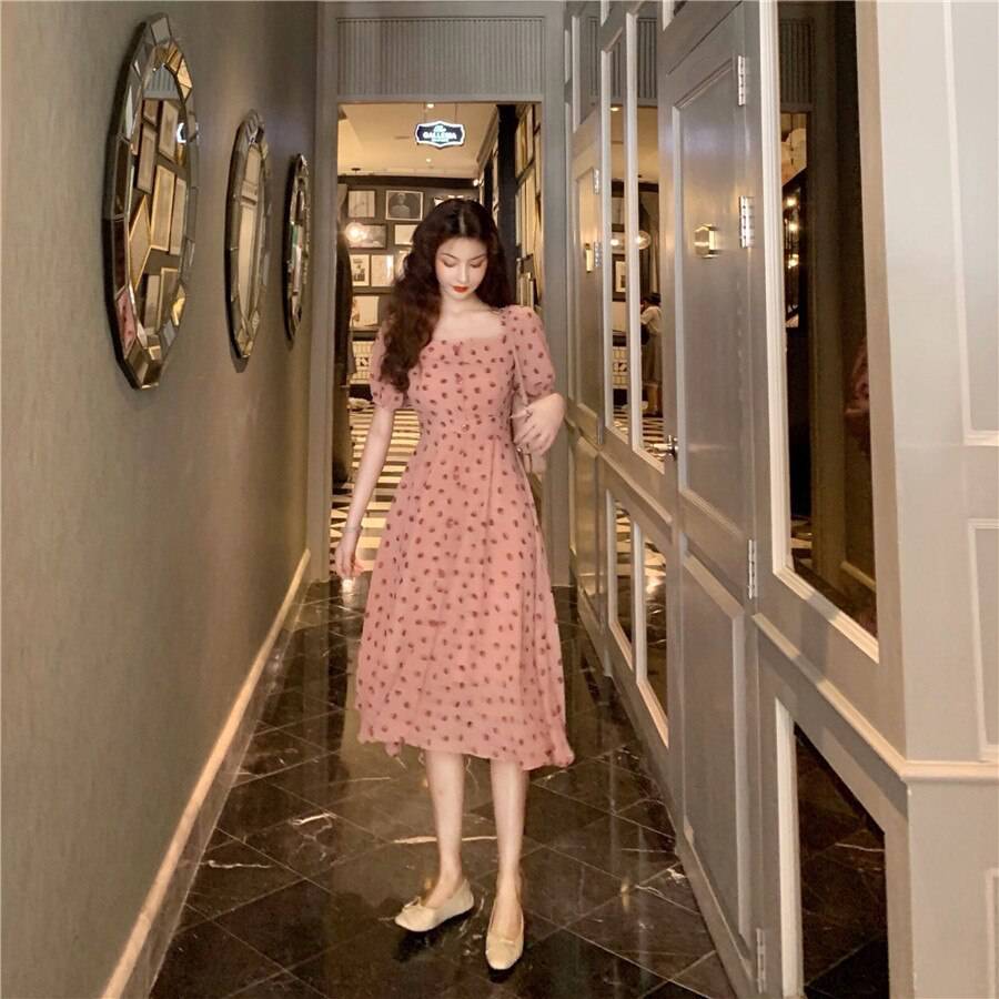 2021 Summer Vintage Maxi Dress Mesh OUT0804 2021 Summer Vintage Maxi Dress Mesh OUT0804