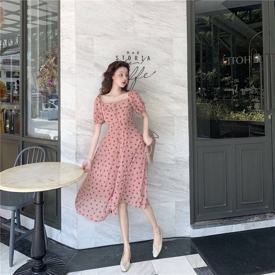 2021 Summer Vintage Maxi Dress Mesh OUT0804 2021 Summer Vintage Maxi Dress Mesh OUT0804