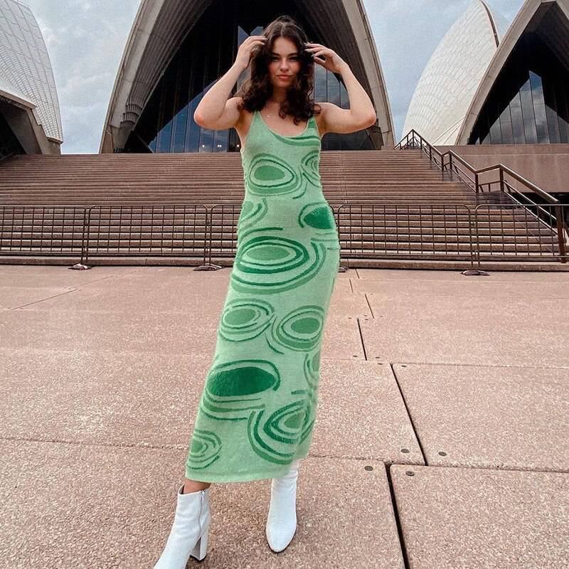 FREE SHIPPING Knitted Bodycon Dress Paisley Print OUT0805 FREE SHIPPING Knitted Bodycon Dress Paisley Print OUT0805