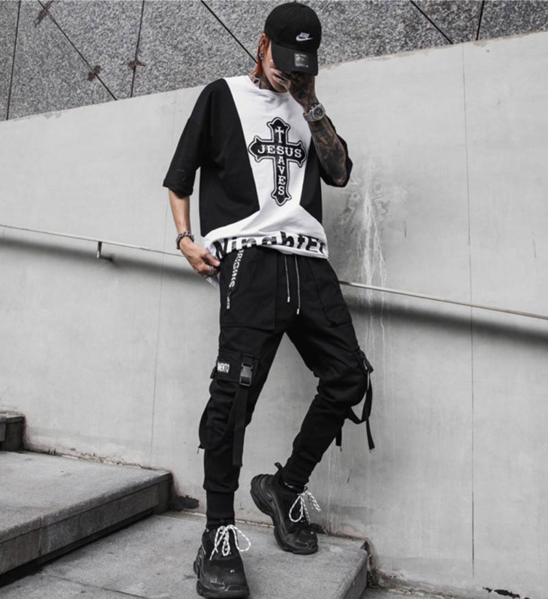 Street Fashion Harem Pants Hip Hop Style Full Pocket OUT0811