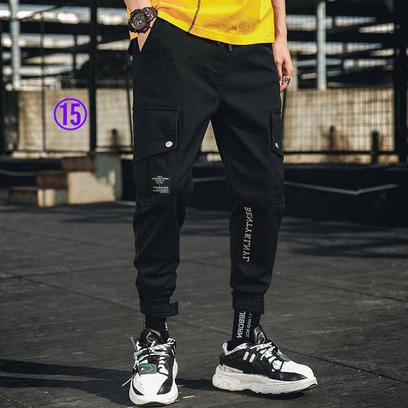 Street Fashion Harem Pants Hip Hop Style Full Pocket OUT0811