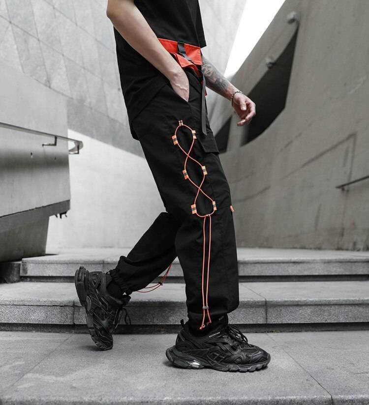 Men Multi-pocket Elastic Waist Harem Pant Men Streetwear Punk Hip Hop Casual Trousers Joggers Male Pants 2021 New Dropshipping