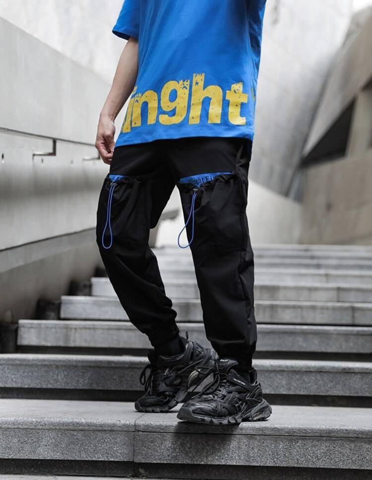 Streetwear Casual Harem Pants Side Straps And Pocket OUT0812