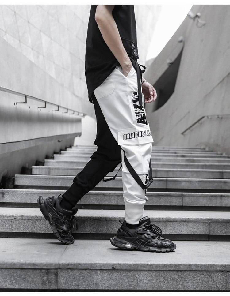 Streetwear Casual Harem Pants Side Straps And Pocket OUT0812