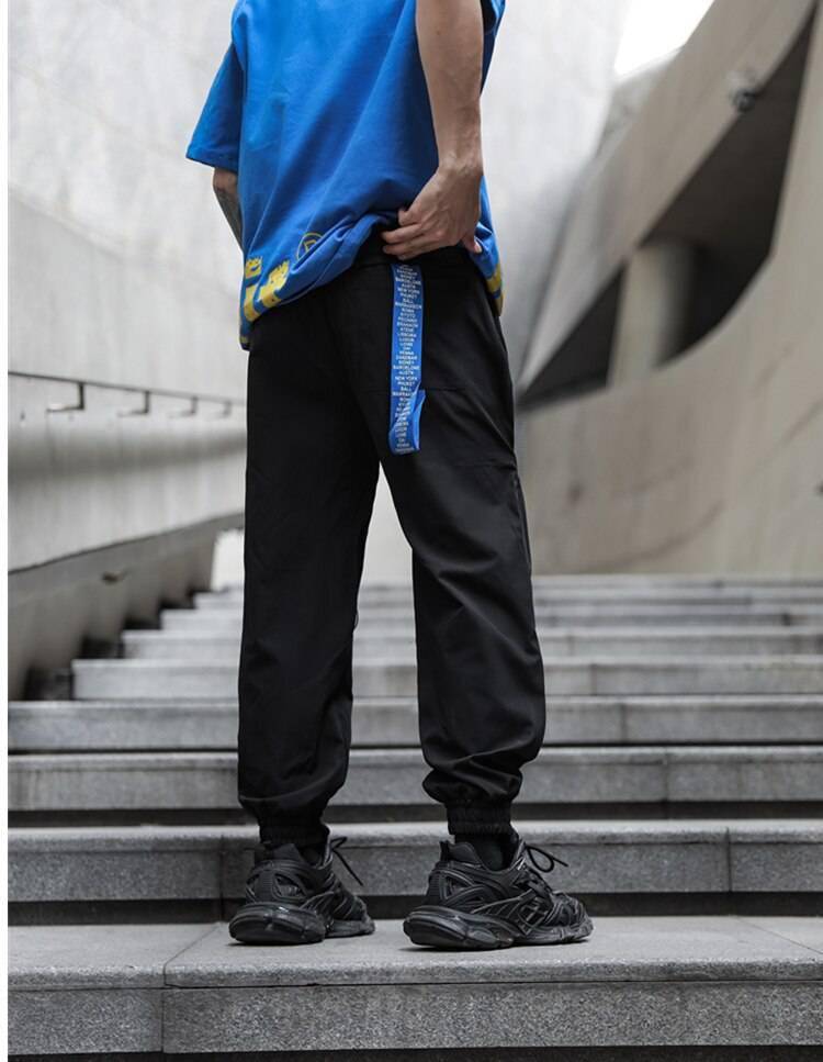 Men Multi-pocket Elastic Waist Harem Pant Men Streetwear Punk Hip Hop Casual Trousers Joggers Male Pants 2021 New Dropshipping