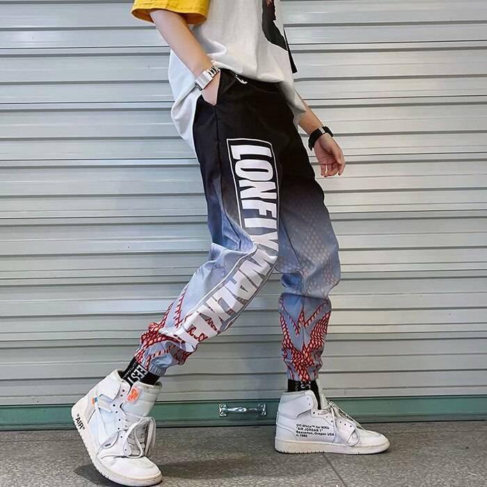 Trends Streetwear Harem Pants Letter Print OUT0813