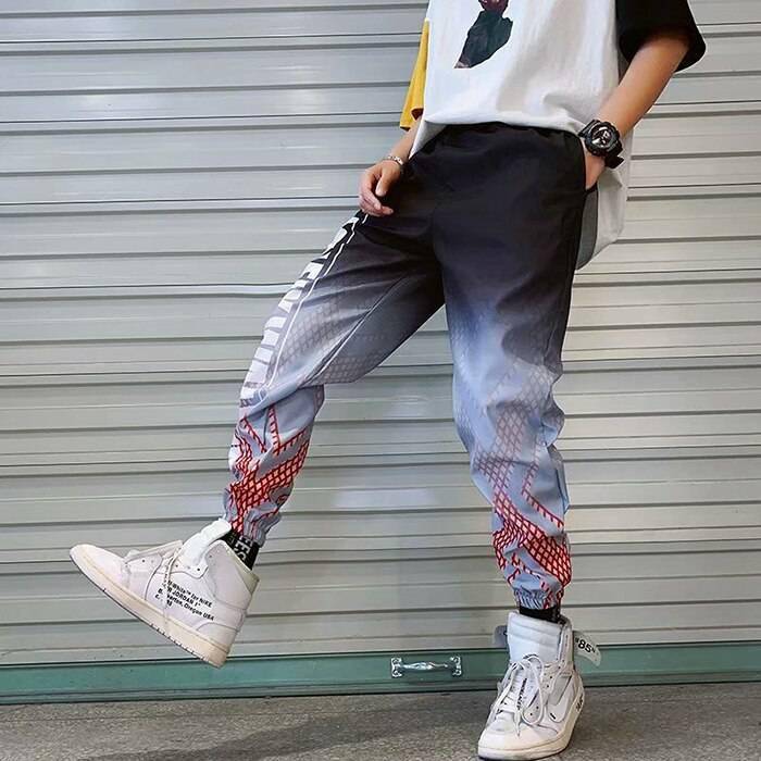 Trends Streetwear Harem Pants Letter Print OUT0813