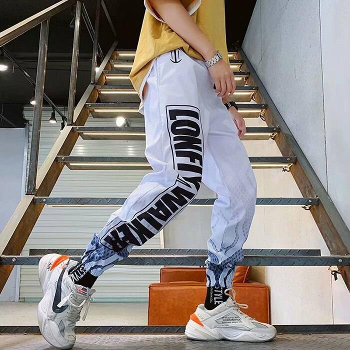 Trends Streetwear Harem Pants Letter Print OUT0813