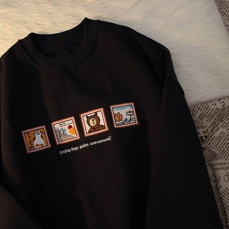 Winter Thick Round Neck Sweatshirt Harajuku OUT0814 Winter Thick Round Neck Sweatshirt Harajuku OUT0814