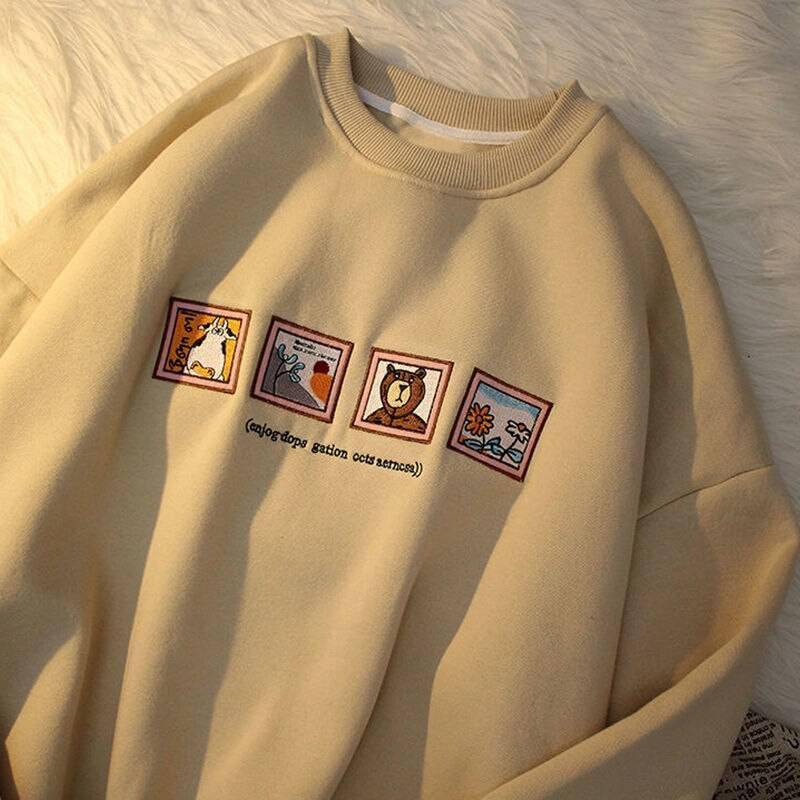 Winter Thick Round Neck Sweatshirt Harajuku OUT0814 Winter Thick Round Neck Sweatshirt Harajuku OUT0814