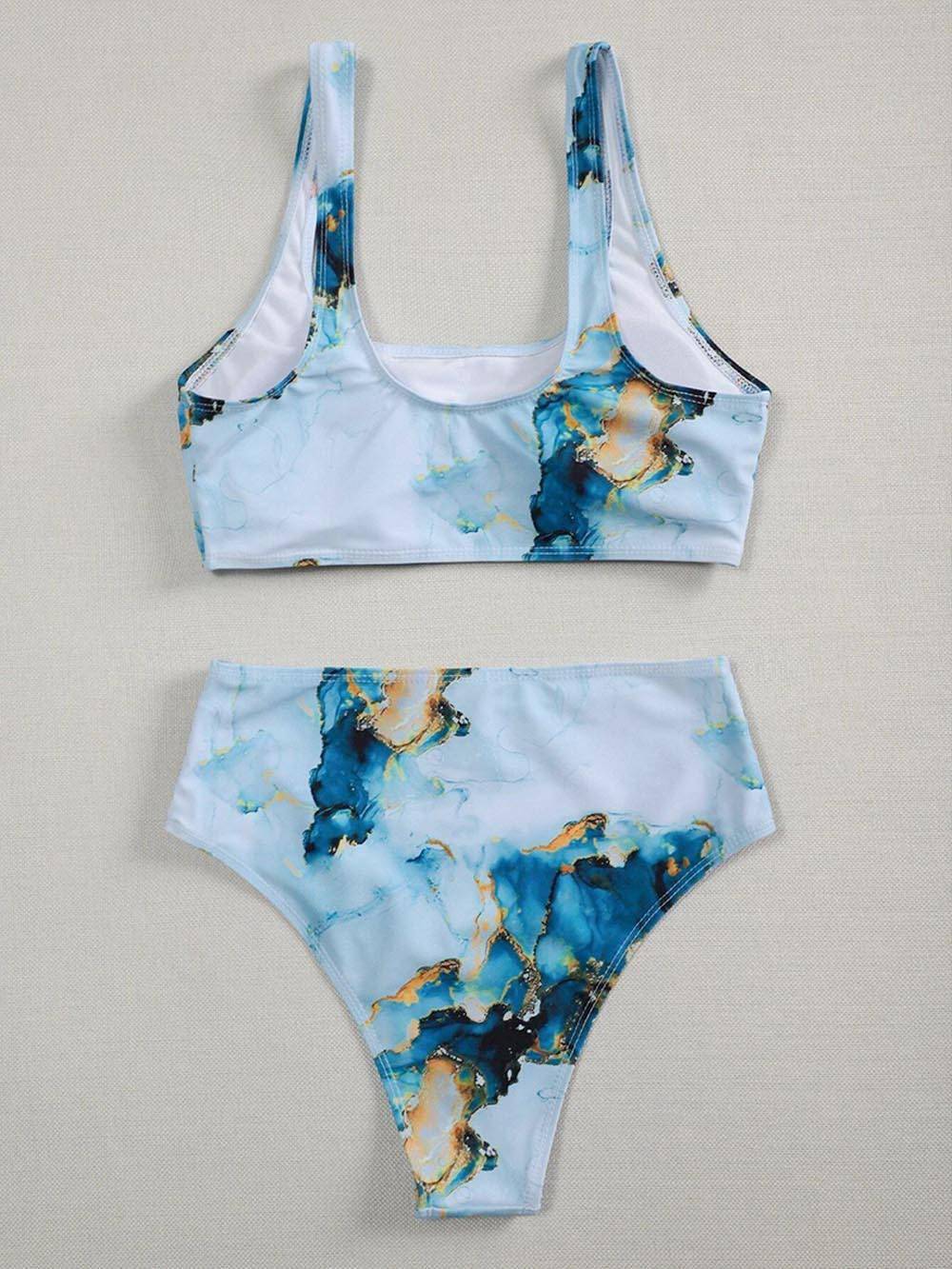 2021 New Print Sport Bandeau Push up Bikinis Sexy Marble Women Swimsuit High Waist Swimwear Women bathing suit Beach wear 2021 New Print Sport Bandeau Push up Bikinis Sexy Marble Women Swimsuit High Waist Swimwear Women bathing suit Beach wear