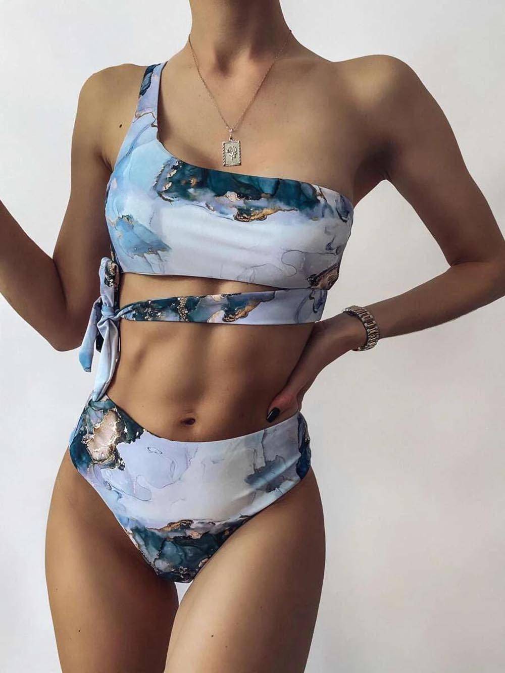 2021 New Marble Print Push up Bikinis OUT0821 2021 New Marble Print Push up Bikinis OUT0821