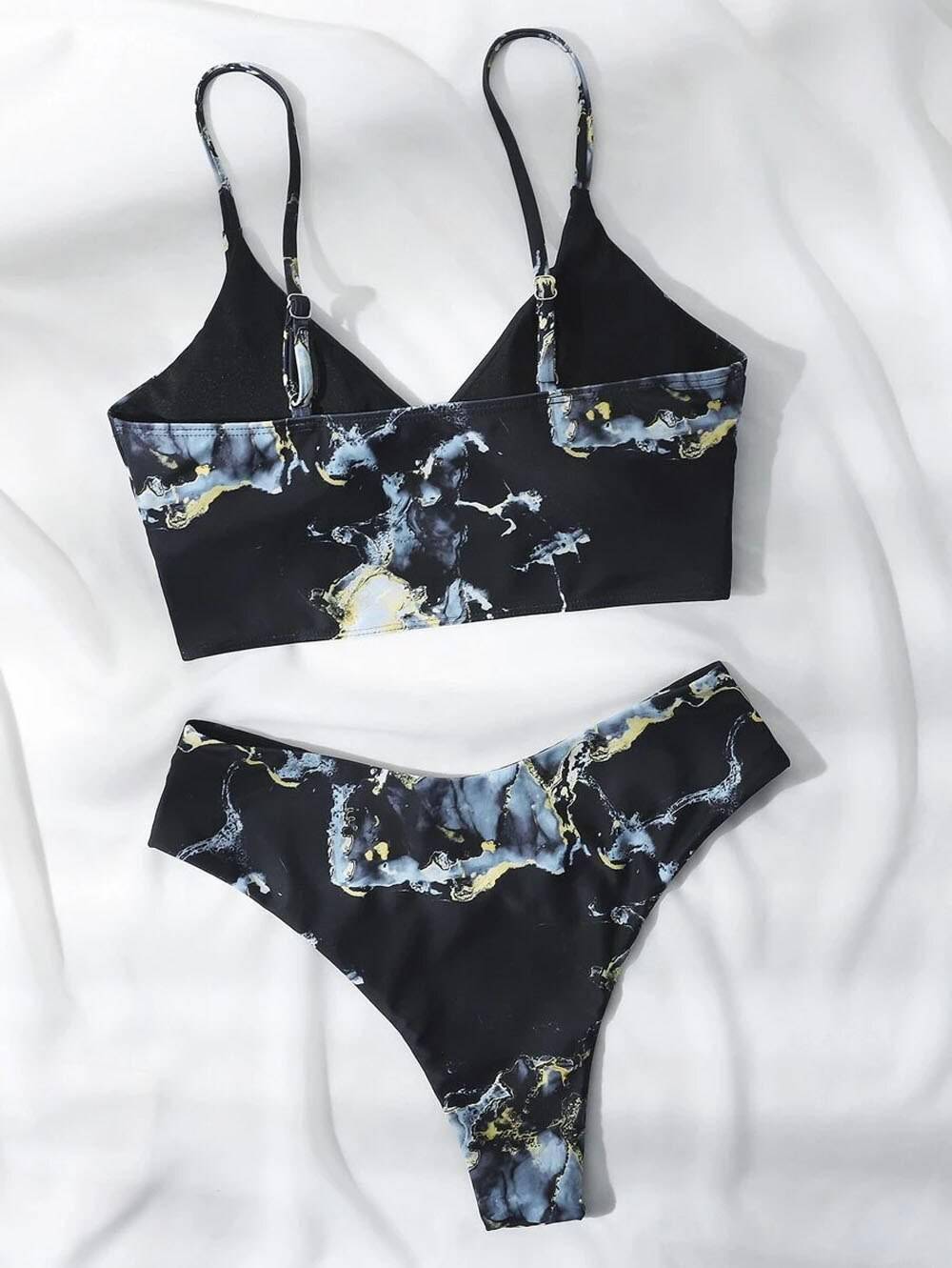 2021 New Print Sport Bandeau Push up Bikinis Sexy Marble Women Swimsuit High Waist Swimwear Women bathing suit Beach wear 2021 New Print Sport Bandeau Push up Bikinis Sexy Marble Women Swimsuit High Waist Swimwear Women bathing suit Beach wear