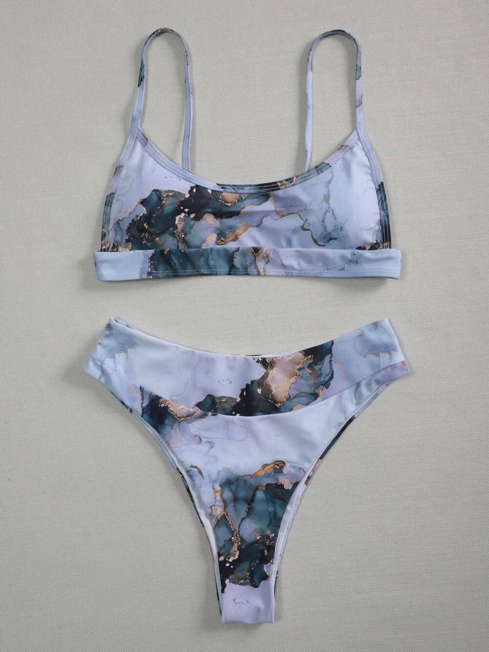 2021 New Print Sport Bandeau Push up Bikinis Sexy Marble Women Swimsuit High Waist Swimwear Women bathing suit Beach wear 2021 New Print Sport Bandeau Push up Bikinis Sexy Marble Women Swimsuit High Waist Swimwear Women bathing suit Beach wear