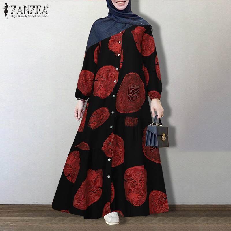 FREE SHIPPING Dubai Abaya Turkey Vintage Floral Dress OUT0829