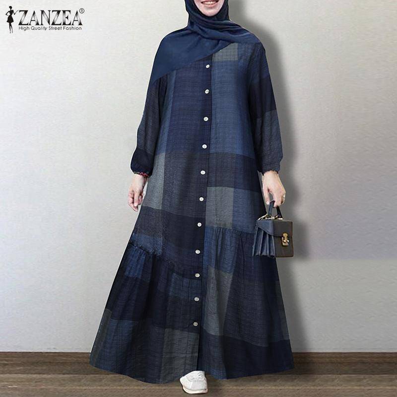 FREE SHIPPING Dubai Abaya Turkey Vintage Floral Dress OUT0829