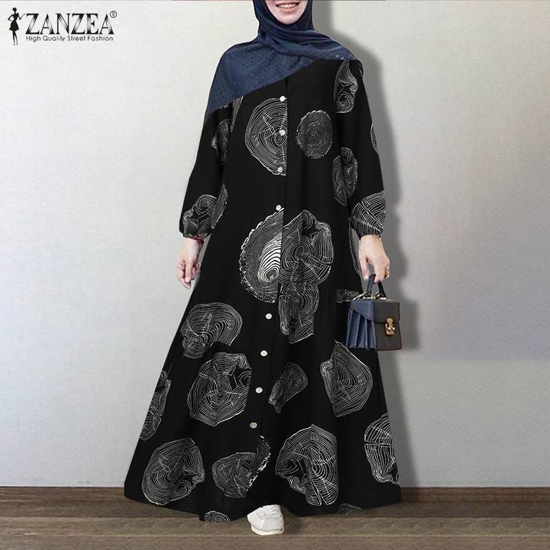 FREE SHIPPING Dubai Abaya Turkey Vintage Floral Dress OUT0829