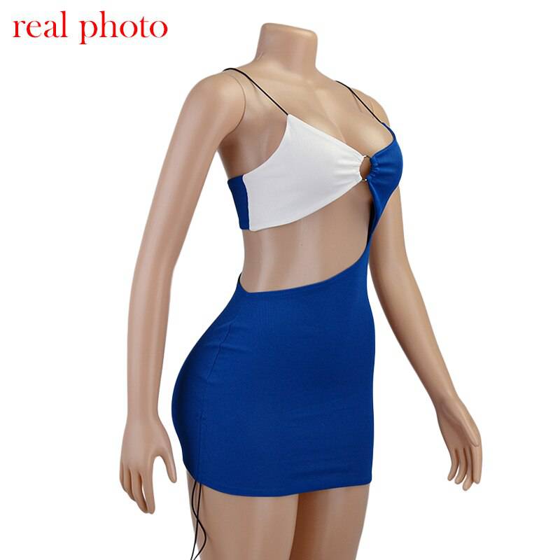 Best Selling Backless Mini Dress Spaghetti Strap Ruched Out0836