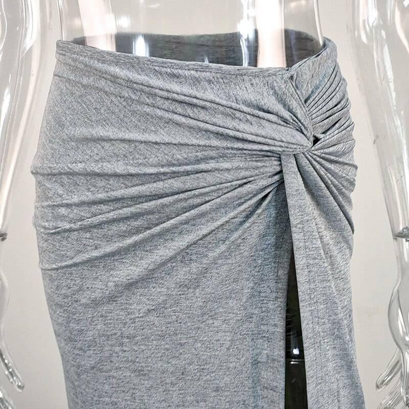 NewAsia Sexy Party 2 Piece Set Women Plus Size Crop Top Twist Side Split Long Skirts Matching Sets Club Two Piece Outfits 2021 NewAsia Sexy Party 2 Piece Set Women Plus Size Crop Top Twist Side Split Long Skirts Matching Sets Club Two Piece Outfits 2021