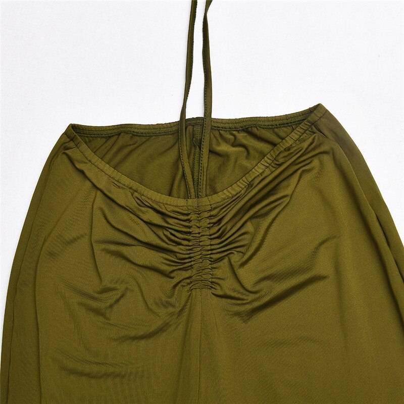 Articat Slim Backless Two Piece Set Women Solid Sleeveless Top Long Pants Ladies Winter Slim Hollow Out Women Streetwear Sets