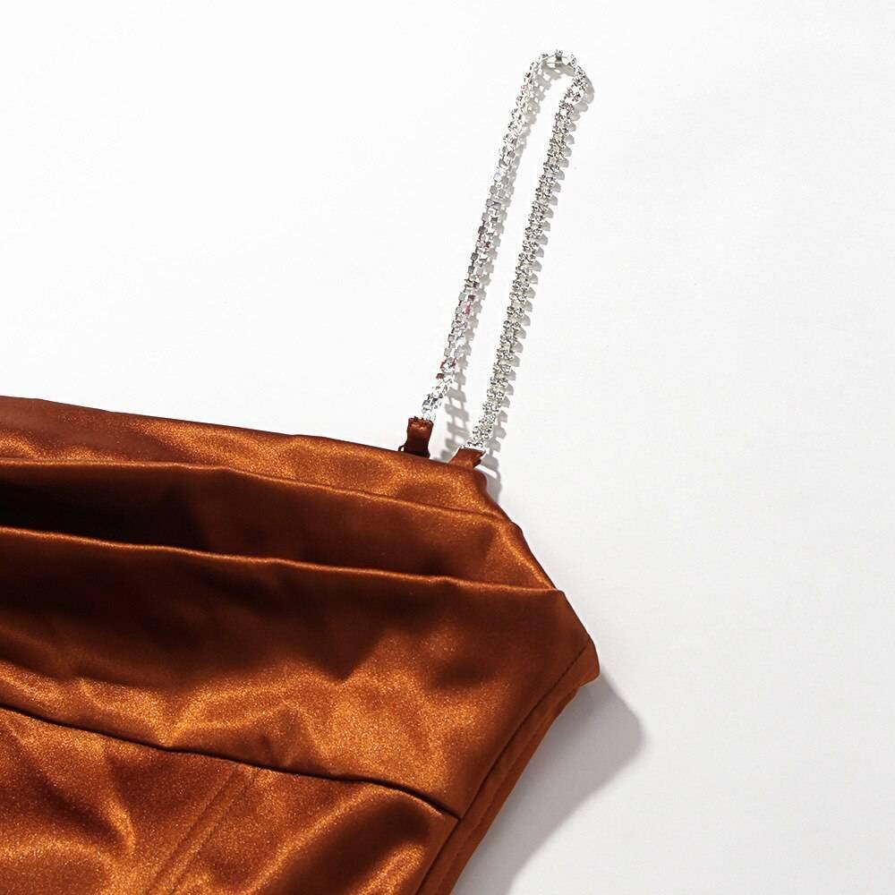 Townlike Pleated Sling Bodycon Bandage Dress Women Midi Diamond Sexy Party Dresses 2020 Satin Strapless Summer Dresses Vestidos Townlike Pleated Sling Bodycon Bandage Dress Women Midi Diamond Sexy Party Dresses 2020 Satin Strapless Summer Dresses Vestidos