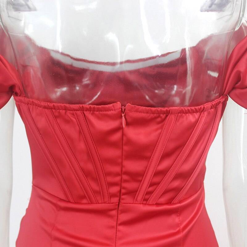 Kesiachiccly Summer White Off Shoulder Sexy Dress Women High Split Strapless Club Bodycon Dress Backless Elegant Party Dresses Kesiachiccly Summer White Off Shoulder Sexy Dress Women High Split Strapless Club Bodycon Dress Backless Elegant Party Dresses