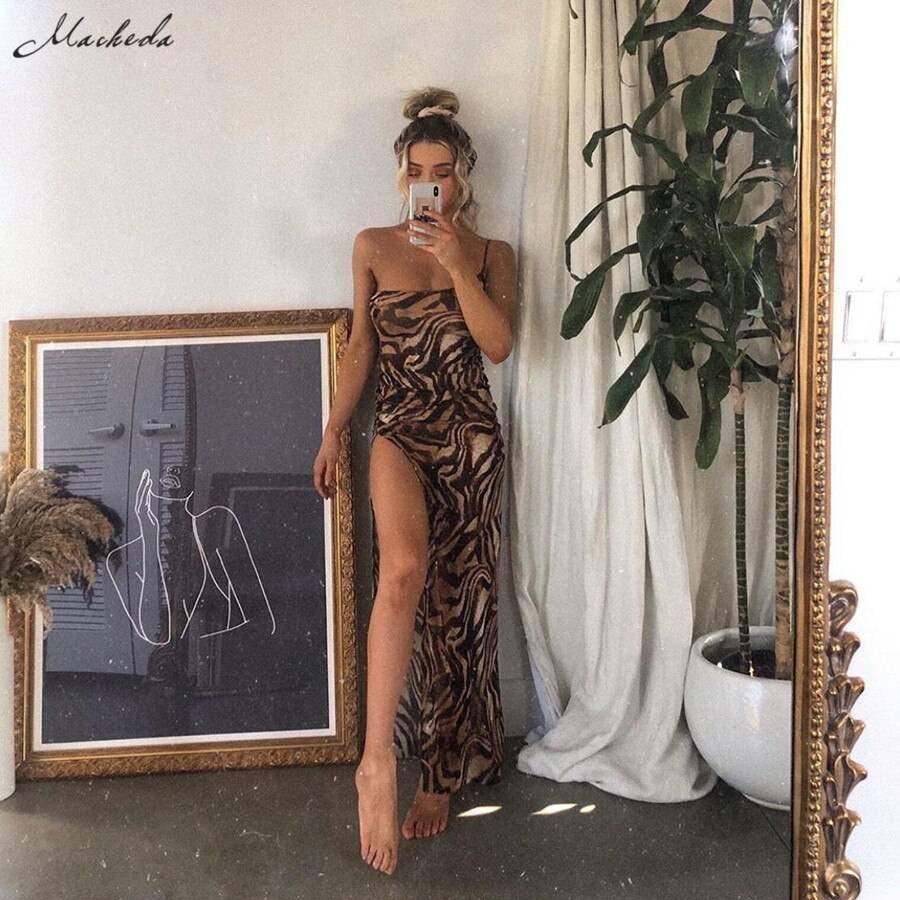 One Shoulder Leopard Print Sling Bodycon Dress OUT0868 One Shoulder Leopard Print Sling Bodycon Dress OUT0868