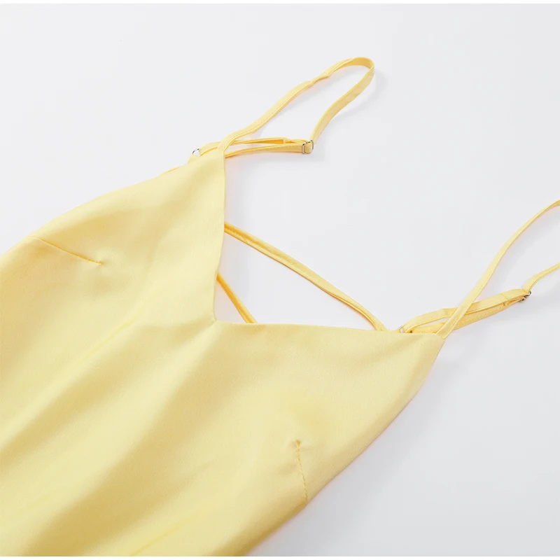 FREE SHIPPING Elegant Yellow Lace Maxi Dress Strapless Slim Fit Evening Gown OUT1082