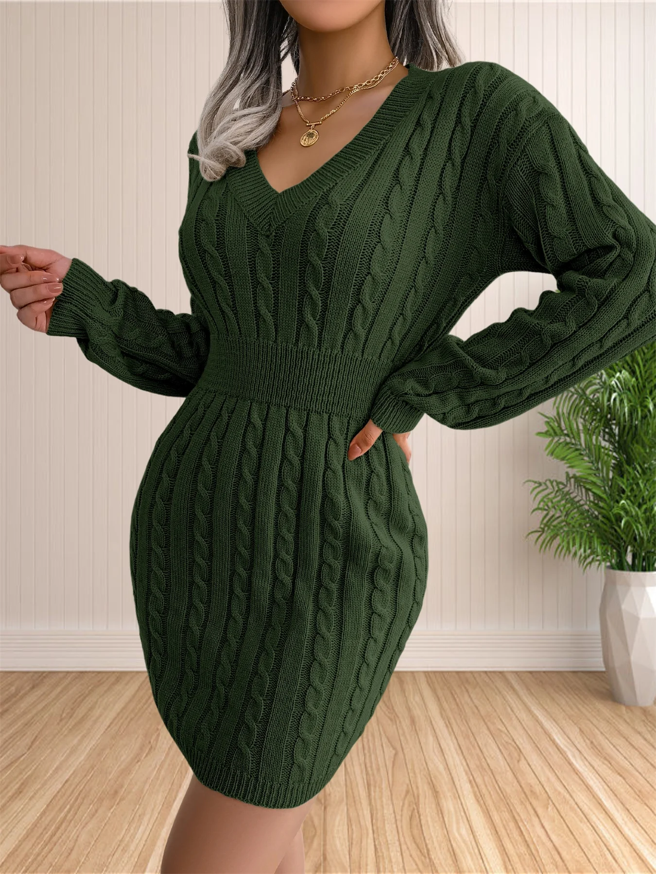 Women Sweater Dresses Cocktail V Neck Knitted Dress Sweater Sheath Dress Women Sweater Dresses Cocktail V Neck Knitted Dress Sweater Sheath Dress